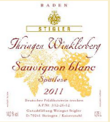 施蒂格勒依瑞恩溫克樂堡長相思遲摘干白葡萄酒(Weingut Stigler Ihringen Winklerberg Sauvignon blanc Spatlese trocken, Baden, Germany)