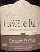 旺圖山酒莊圣女谷倉紅葡萄酒(Les Vignerons du Mont-Ventoux Grange des Dames Rouge, Ventoux, France)