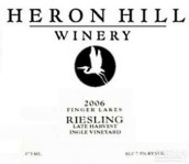 鷺山英格爾莊園晚熟珍藏雷司令干白葡萄酒(Heron Hill Ingle Vineyard Late Harvest Reserve Riesling, Finger Lakes, USA)