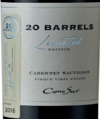 柯諾蘇酒莊20桶限量版赤霞珠紅葡萄酒(Cono Sur 20 Barrels Limited Edition Cabernet Sauvignon, Maipo Valley, Chile)