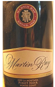 馬丁雷拉蒙大拿黑皮諾干紅葡萄酒(Martin Ray La Montana Pinot Noir ,North Coast, USA)