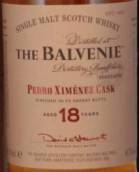 百富酒莊18年佩德羅希梅內(nèi)斯桶單一麥芽蘇格蘭威士忌(The Balvenie Aged 18 Years Pedro Ximenez Cask Single Malt Scotch Whisky, Speyside, Scotland)