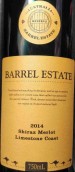 桶窖酒莊西拉梅洛干紅葡萄酒(Barrel Estate Shiraz Merlot, Limestone Coast, Australia)