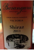巴蘭加魯酒莊西拉干紅葡萄酒(Barangaroo Wines Shiraz, Victoria, Australia)