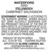 沃特福赤霞珠干紅葡萄酒(Waterford Estate Cabernet Sauvignon, Stellenbosch, South Africa)