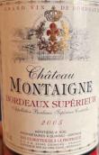 蒙田酒莊超級波爾多紅葡萄酒(Chateau Montaigne, Bordeaux Superieur, France)