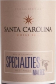 圣卡羅特釀馬爾貝克干紅葡萄酒(Santa Carolina Specialties Malbec, Cachapoal Valley, Chile)