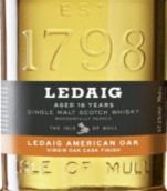 萊德艾格16年新橡木桶陳蘇格蘭單一麥芽威士忌(Ledaig Aged 16 Years Virgin Oak Cask Finish Single Malt Scotch Whisky, The Isle of Mull, UK)