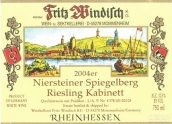 溫迪施酒莊尼爾施泰因斯皮格爾堡小房雷司令白葡萄酒(Weingut Fritz Windisch Niersteiner Spiegelberg Riesling Kabinett, Rheinhessen, Germany)