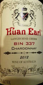 胡安伯爵Bin337霞多麗干白葡萄酒(Huan Earl Bin 337 Chardonnay, Langhorne Creek, Australia)