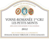 西魯格酒莊小山（沃恩-羅曼尼一級園）紅葡萄酒(Domaine Robert Sirugue Les Petits Monts, Vosne-Romanee 1er Cru, France)