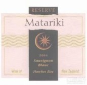 瑪塔里奇珍藏長(zhǎng)相思干白葡萄酒(Matariki Reserve Sauvignon Blanc, Hawke's Bay, New Zealand)