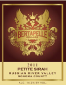 波塔佩爾小西拉干紅葡萄酒(Bertapelle Cellars Petite Sirah, Russian River Valley, USA)