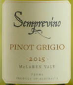 桑普里諾灰皮諾白葡萄酒(Semprevino Pinot Grigio, McLaren Vale, Australia)