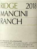 山脊酒莊曼奇尼牧場(chǎng)佳麗釀紅葡萄酒(Ridge Vineyards Mancini Ranch Carignan, Russian River Valley, USA)