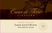 地心酒莊珍妮區(qū)系列珍藏黑皮諾干紅葡萄酒(Coeur de Terre Jane's Block Reserve Pinot Noir Sarah, Willamette Valley, USA)