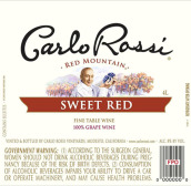 卡洛羅西甜紅葡萄酒(Carlo Rossi Sweet Red, California, USA)