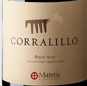 瑪?shù)碌劭司魄f科拉利約黑皮諾紅葡萄酒(Matetic Corralillo Pinot Noir, San Antonio Valley, Chile)