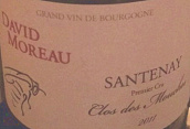 大衛(wèi)莫羅酒莊慕絲（桑特奈一級(jí)園）紅葡萄酒(David Moreau Clos des Mouches, Santenay Premier Cru, France)