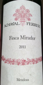 菲麗酒莊芬卡米拉多馬爾貝克干紅葡萄酒(Achaval Ferrer Finca Mirador Malbec, Uco Valley, Argentina)