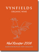 維尼菲爾德有機(jī)瘋公雞干紅葡萄酒(Vynfields Organic Mad Rooster, Martinborough, New Zealand)