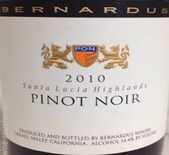 伯納德斯酒莊黑皮諾紅葡萄酒(Bernardus Pinot Noir, Santa Lucia Highlands, USA)