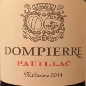 多姆皮耶爾酒莊紅葡萄酒(Chateau Dompierre, Pauillac, France)