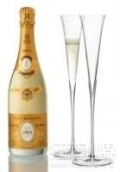 Louis Roederer Cristal Brut Millesime with Glasses, Champagne, France