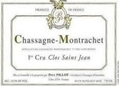 保羅·皮洛特酒莊圣讓（夏山-蒙哈榭一級園）白葡萄酒(Domaine Paul Pillot Clos Saint Jean, Chassagne-Montrachet Premier Cru, France)