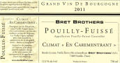 布雷兄弟酒莊卡羅美特（普伊-富賽）白葡萄酒(Bret Brothers Climate En Carementrant, Pouilly-Fuisse, France)