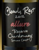 云逸誘惑珍藏系列霞多麗干白葡萄酒(Clouds Rest Vineyards Allure Reserve Chardonnay, Sonoma County, USA)