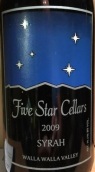 五星酒莊西拉紅葡萄酒(Five Star Cellars Syrah, Walla Walla Valley, USA)