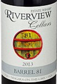 河景酒莊81橡木桶干紅葡萄酒(Riverview Cellars Winery Barrel 81, Ontario, Canada)