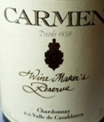 卡门酿酒师珍藏霞多丽干白葡萄酒(Carmen Winemaker's Reserve Chardonnay, Casablanca Valley, Chile)
