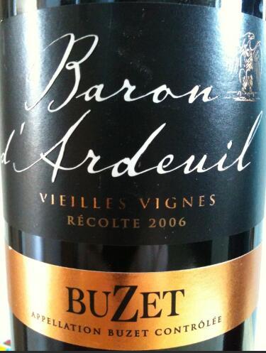 baron dardeuil vieilles vignes, buzet, france红酒评分|比泽酒庄