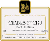 讓克列中山（夏布利一級(jí)園）白葡萄酒(Domaine Jean Collet Mont de Milieu, Chablis Premier Cru, France)