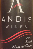 安迪斯西拉紅葡萄酒(Andis Wines Syrah, Amador County, USA)
