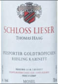 利塞爾-托馬斯堡波特黃金水滴園雷司令珍藏白葡萄酒(Schloss Lieser Thomas Piesporter Goldtropfchen Riesling Kabinett, Mosel, Germany)