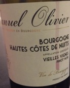 曼努埃爾奧利弗（上夜丘）老藤紅葡萄酒(Manuel Olivier Vieilles Vignes, Hautes Cotes de Nuits, France)