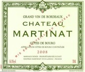 马尔蒂娜酒庄红葡萄酒(Chateau Martinat Rouge, Cotes de Bourg, France)