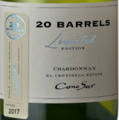 柯諾蘇酒莊20桶限量版霞多麗白葡萄酒(Cono Sur 20 Barrels Limited Edition Chardonnay, Casablanca Valley, Chile)