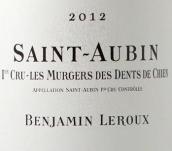 本杰明·勒胡酒莊簡丹慕格（圣歐班一級園）白葡萄酒(Benjamin Leroux Murgers des Dents de Chien, Saint-Aubin Premier Cru, France)