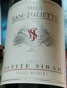 圣朱莉特酒莊小西拉紅葡萄酒(Villa San Juliette Petite Sirah, Paso Robles, USA)