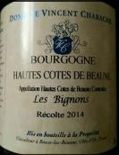 萬?！は睦骶魄f必濃干紅葡萄酒(Vincent Charache Bourgogne Hautes-C?tes De Beaune Les Bignons, Cote de Beaune, France)