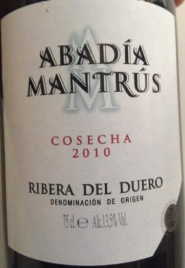 abadia mantrus cosecha, ribera del duero, spain红酒评分