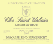 鴻布列什酒莊圣烏班園灰皮諾白葡萄酒(Domaine Zind-Humbrecht Clos Saint Urbain Rangen de Thann Pinot Gris, Alsace Grand Cru, France)