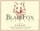 布萊爾狐普里西馬山西拉干紅葡萄酒(Blair Fox Purisima Mountain Vineyard Syrah, Santa Barbara County, USA)