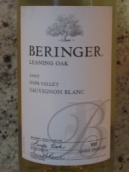 貝靈哲斜橡樹長相思干白葡萄酒(Beringer Leaning Oak Sauvignon Blanc, Napa Valley, USA)