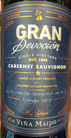 gran devocion cabernet sauvignon, colchagua valley, chile红酒