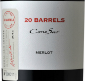 柯诺苏酒庄20桶限量梅洛红葡萄酒(Cono Sur 20 Barrels Limited Edition Merlot, Colchagua Valley, Chile)